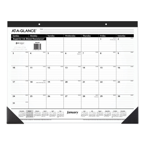 At-A-Glance Monthly Desk Pad Calendar