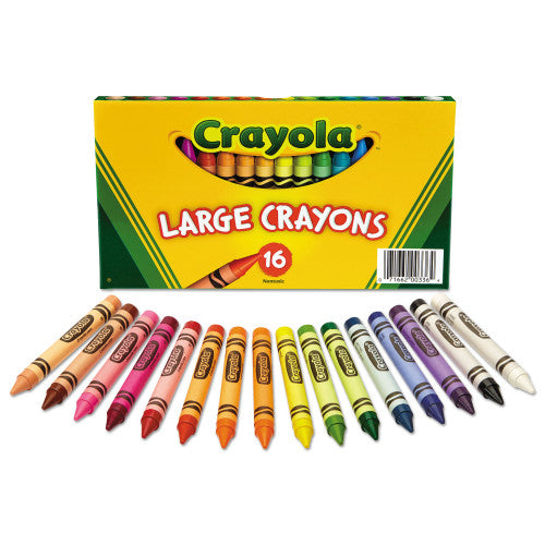 Crayola Large Crayons, Lift Lid Box, 16 Colors/Box